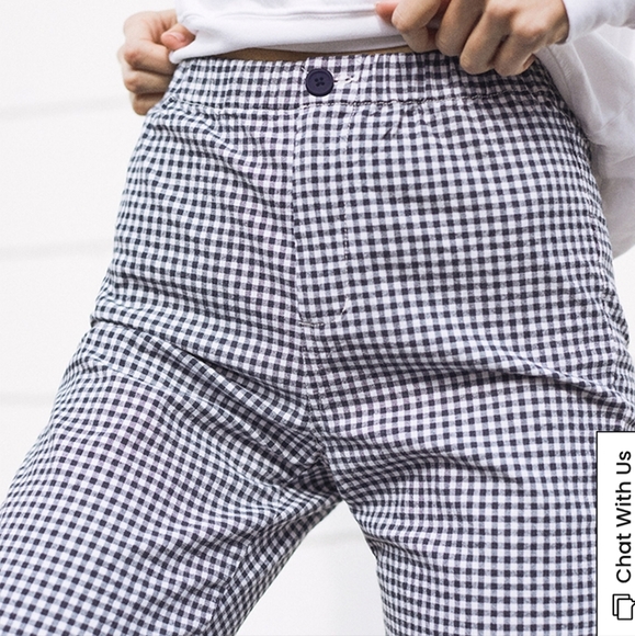 Brandy Melville John Galt Gingham Tilden Pants, One Size - Picture 8 of 10